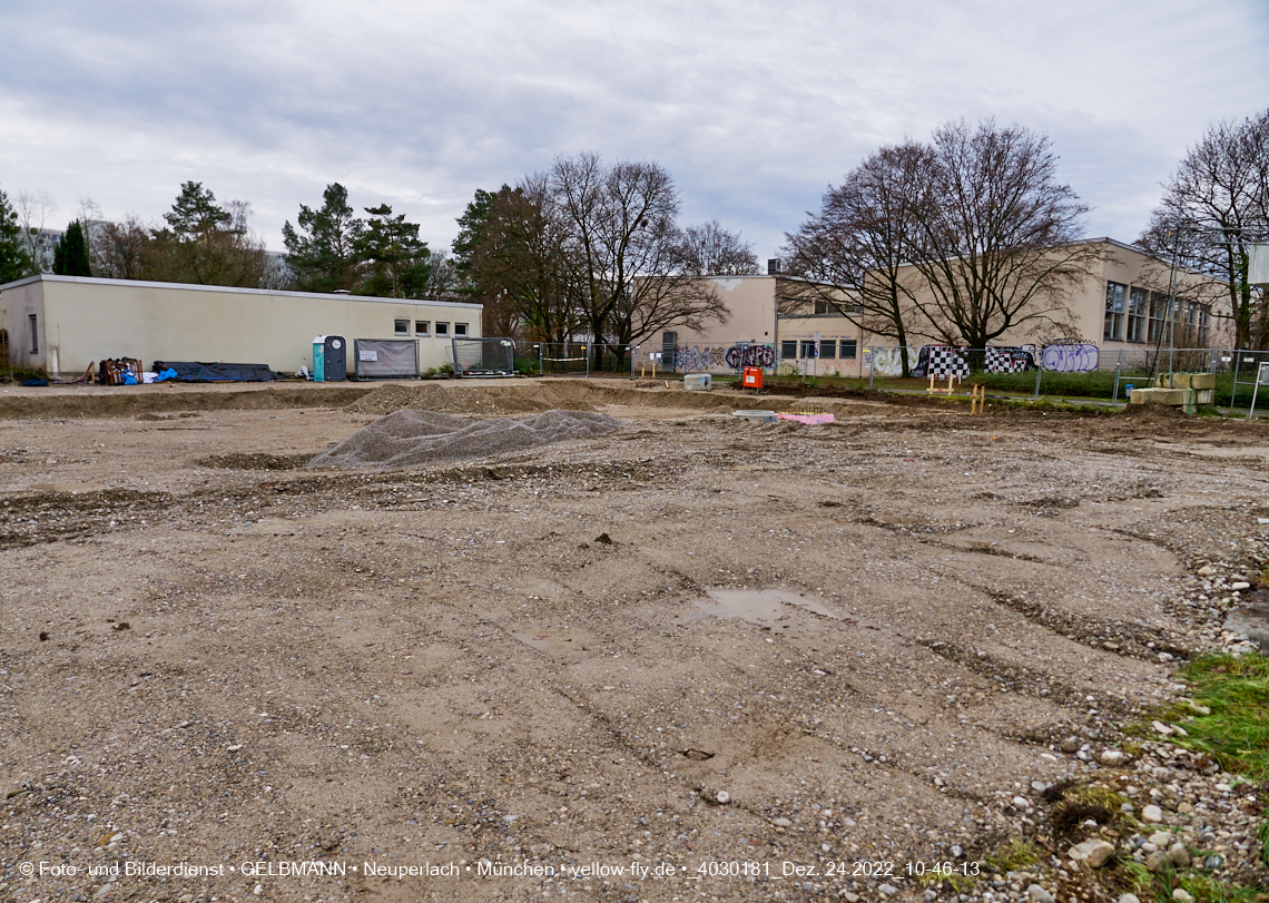 24.12.2022 - Baustelle an der Quiddestraße Haus für Kinder in Neuperlach